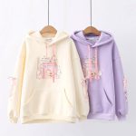 Japanese Peach Milk Carton Bunnies Fleece Hoodies