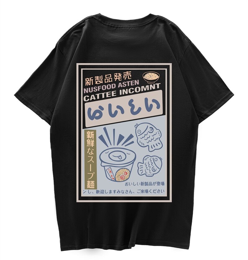 Japanese Ramen Fish Noodles Unisex Tee - Image 3