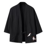Japanese-themed Couple Crane Men's Yukata Kimono Jacket