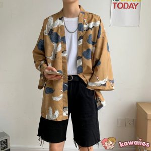 Japanese-themed Dragon Crane Male Yukata Collection
