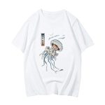 Japanese-themed Floating Jellyfish Unisex Tee