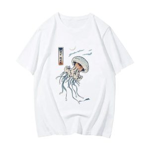 Japanese-themed Floating Jellyfish Unisex Tee