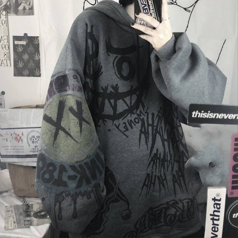 Japanese-themed Style Kei Clothes Gothic Hoodie - Image 3
