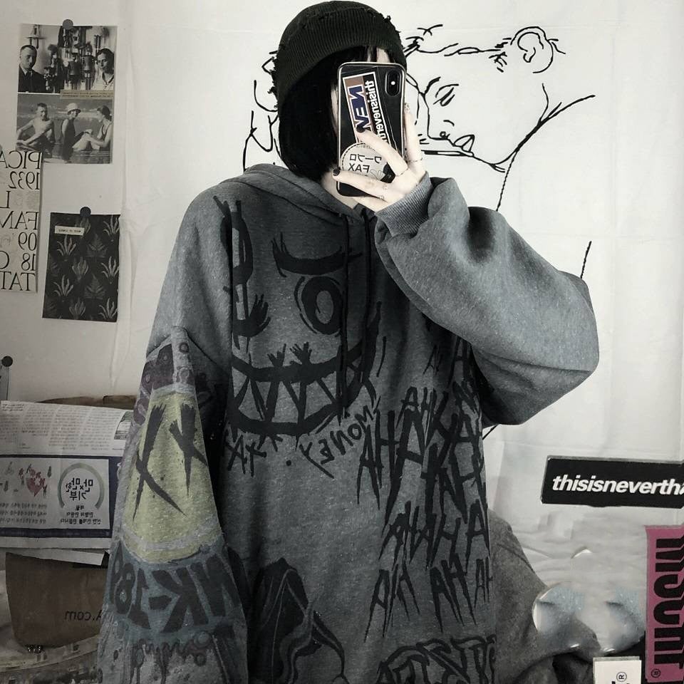 Japanese-themed Style Kei Clothes Gothic Hoodie - Image 4