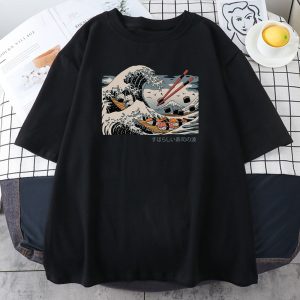 Kanagawa Wave of Sushi Unisex Cotton Tee