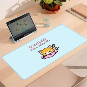 Kawaii Aggretsuko Red Panda "Rage Hard, Rest Harder" Large Mouse Pad