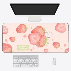 Kawaii Cartoon Exotic Fruits Large Mouse Pad