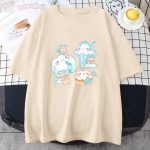 Kawaii Cloudy Snacking Brown Bear Unisex Tee