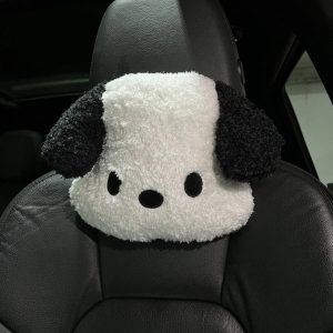 Kawaii Dog Car Head Rest Plush Pillow