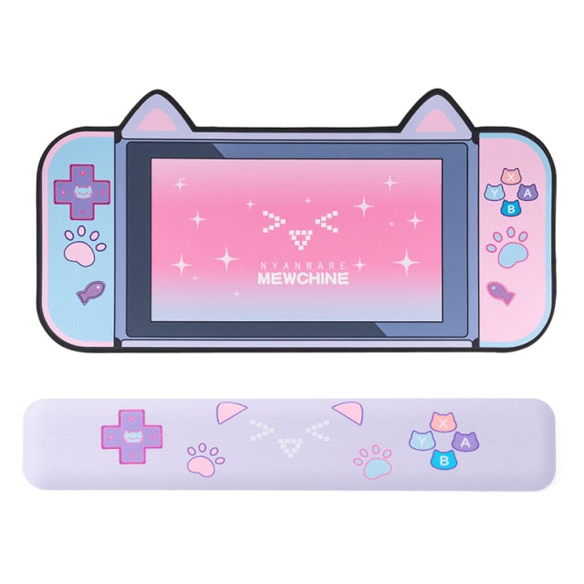 Kawaii Gamer Bunny Corgi Large Mouse Pad with Ears Collection - Image 5