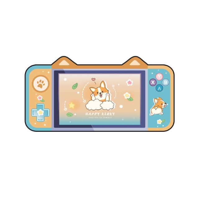 Kawaii Gamer Bunny Corgi Large Mouse Pad with Ears Collection - Image 6