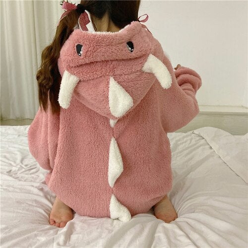 Kawaii Pastel Dragon Plush Hoodie Blanket - Image 4