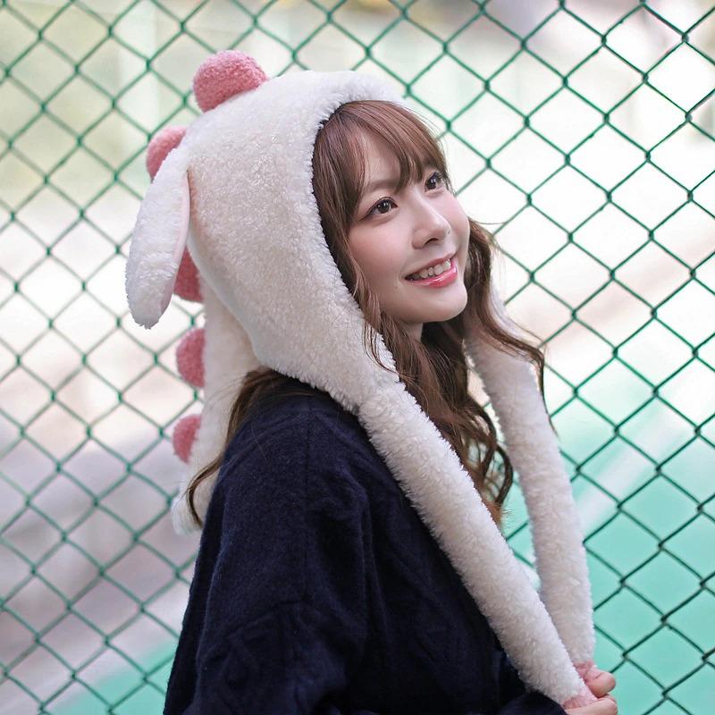 Kawaii Spiky Dinosaur Plush Hat - Image 3