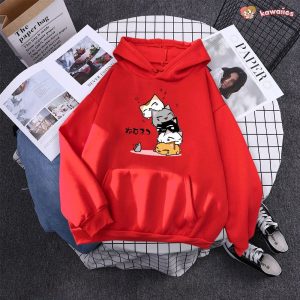Kawaii Stacked Cats Unisex Hoodie