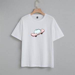 Kawaii Tato Sleep Skateboarding Unisex Tee