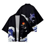 Kimono Japanese Great Wave and Mighty Koi