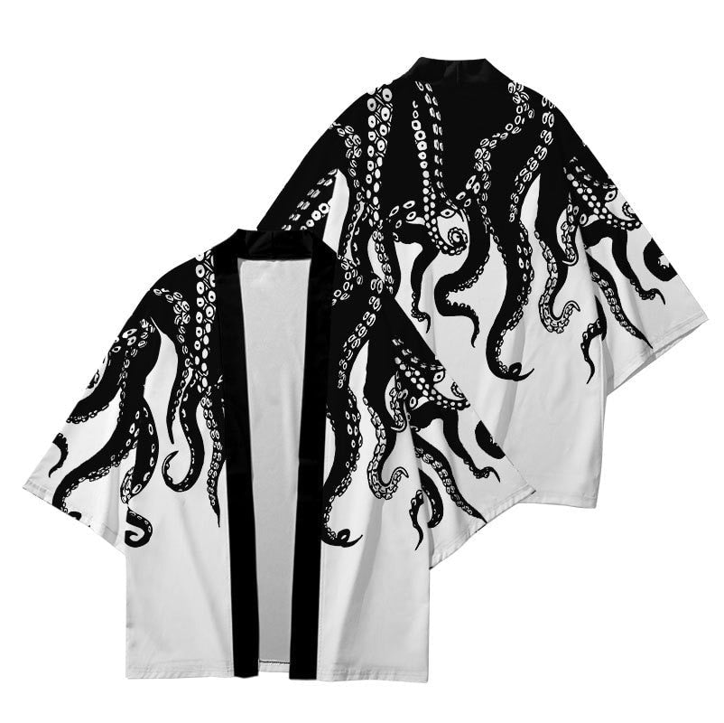 Kimono Japanese Octopus Prints - Image 2