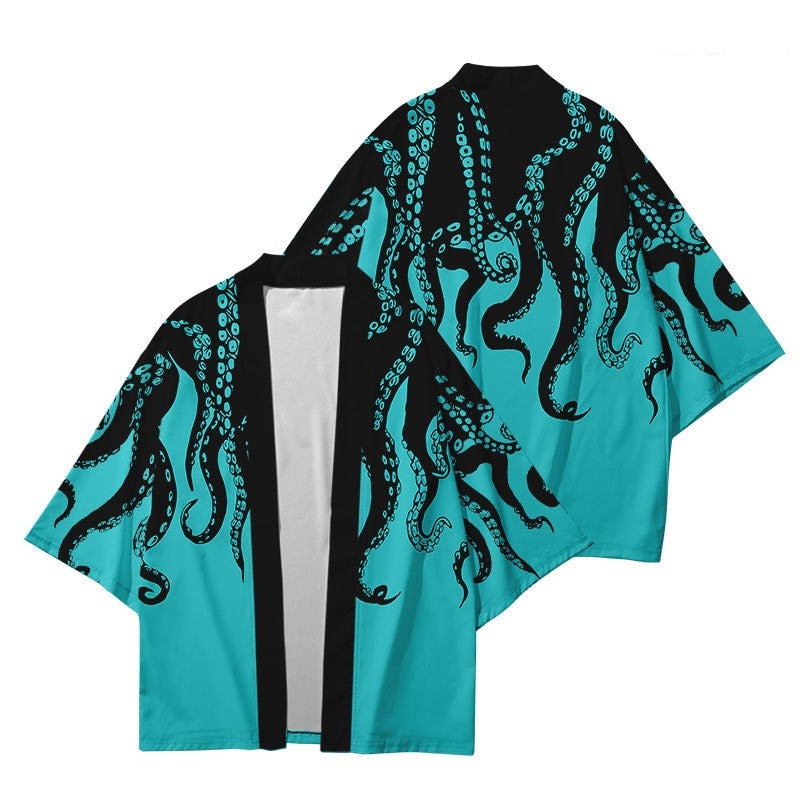 Kimono Japanese Octopus Prints - Image 3