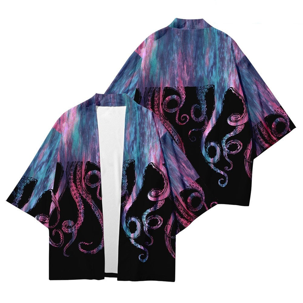 Kimono Japanese Octopus Prints - Image 5