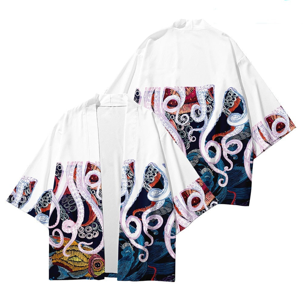Kimono Japanese Octopus Prints - Image 6