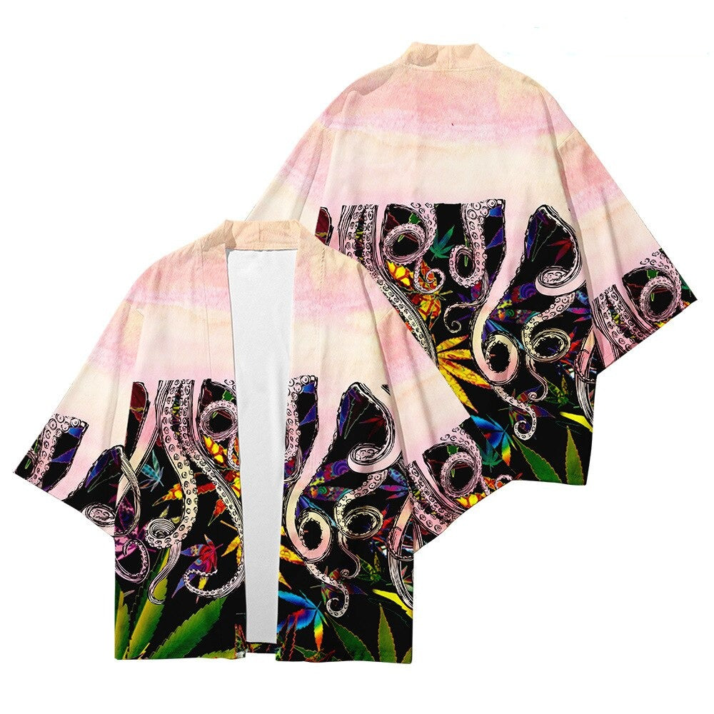 Kimono Japanese Octopus Prints - Image 8
