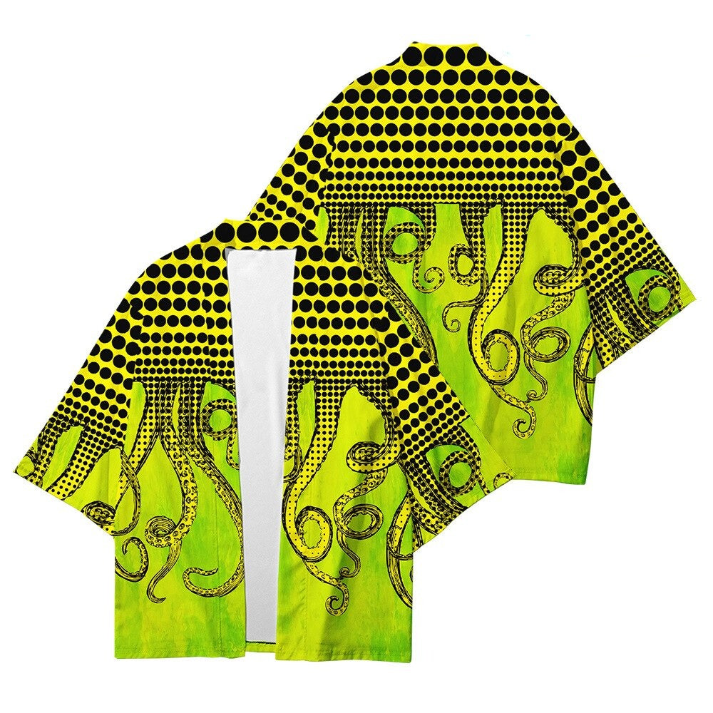 Kimono Japanese Octopus Prints - Image 9