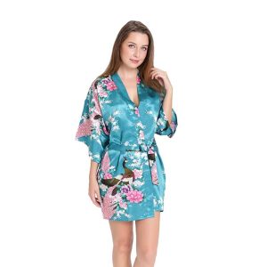 Kimono Short Robe Magnificent Peacock 2nd Collection