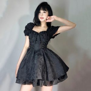 Lolita Black Mini Tutu Dress