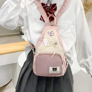 Myron Bear Colour Block Mini Backpack