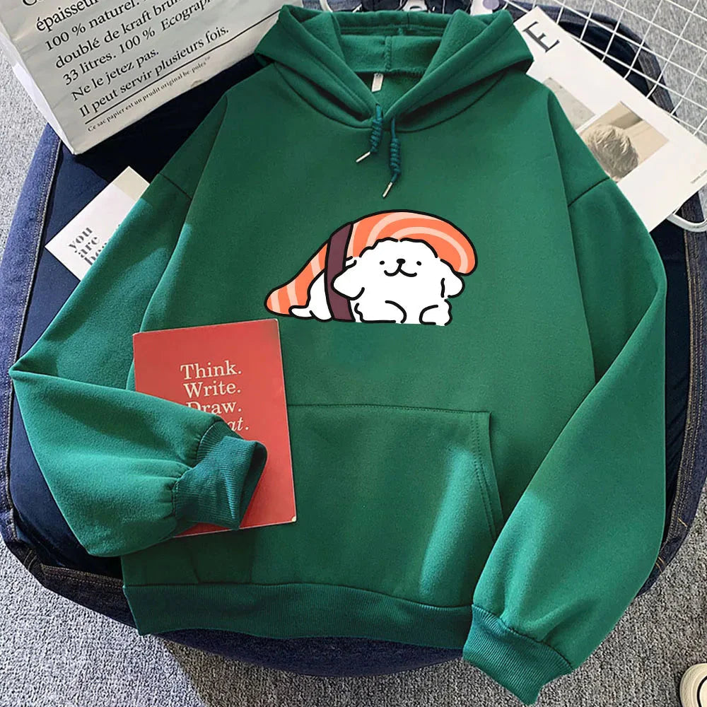 Nigiri Sushi Luckie the Dog Unisex Hoodie - Image 12