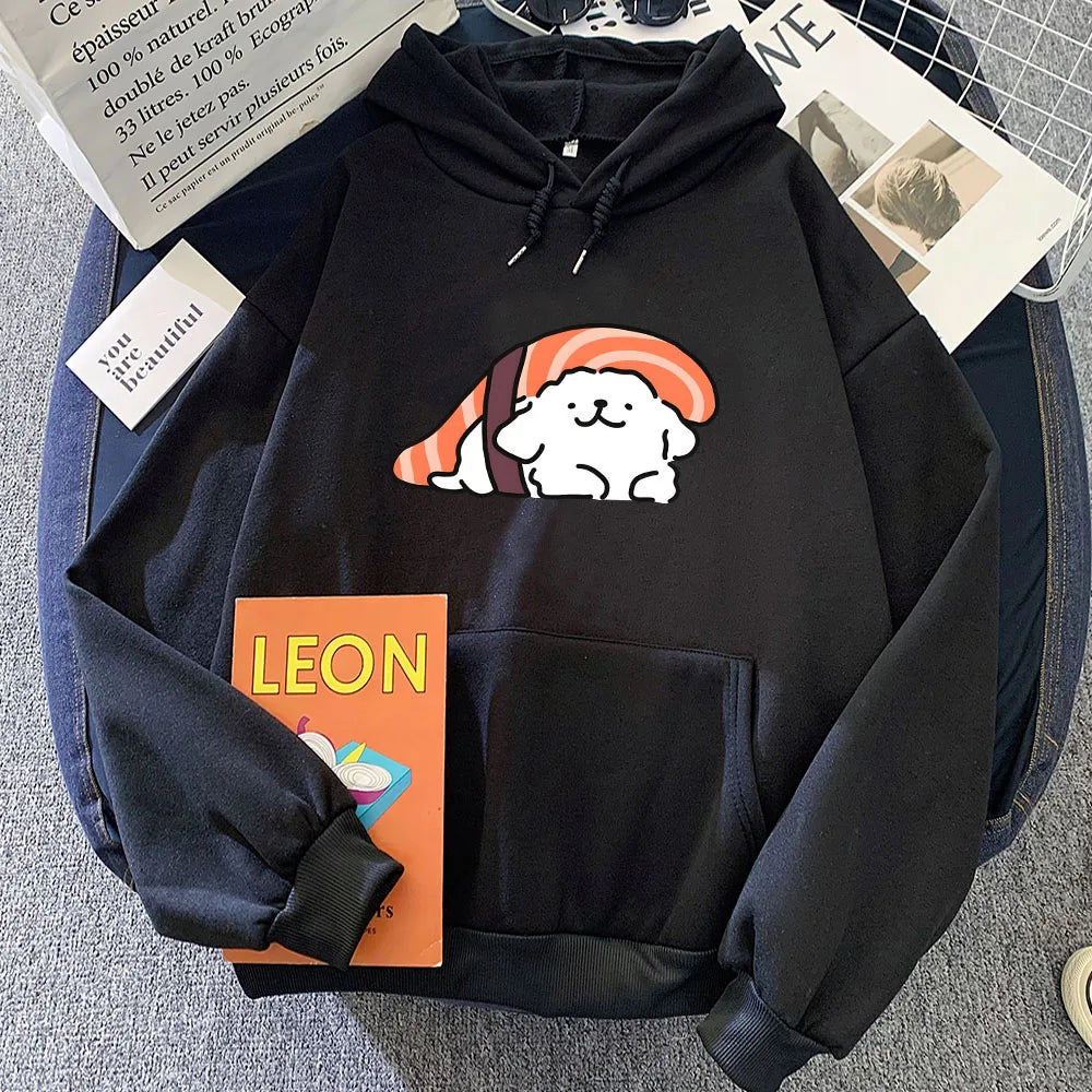 Nigiri Sushi Luckie the Dog Unisex Hoodie - Image 3