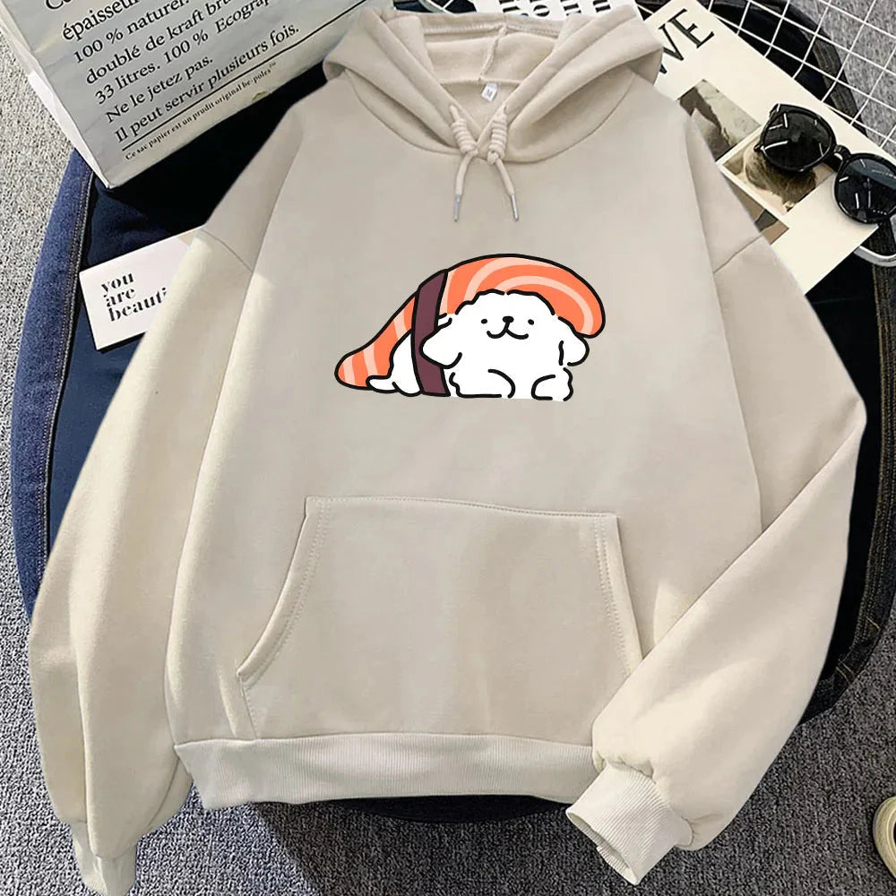 Nigiri Sushi Luckie the Dog Unisex Hoodie - Image 4