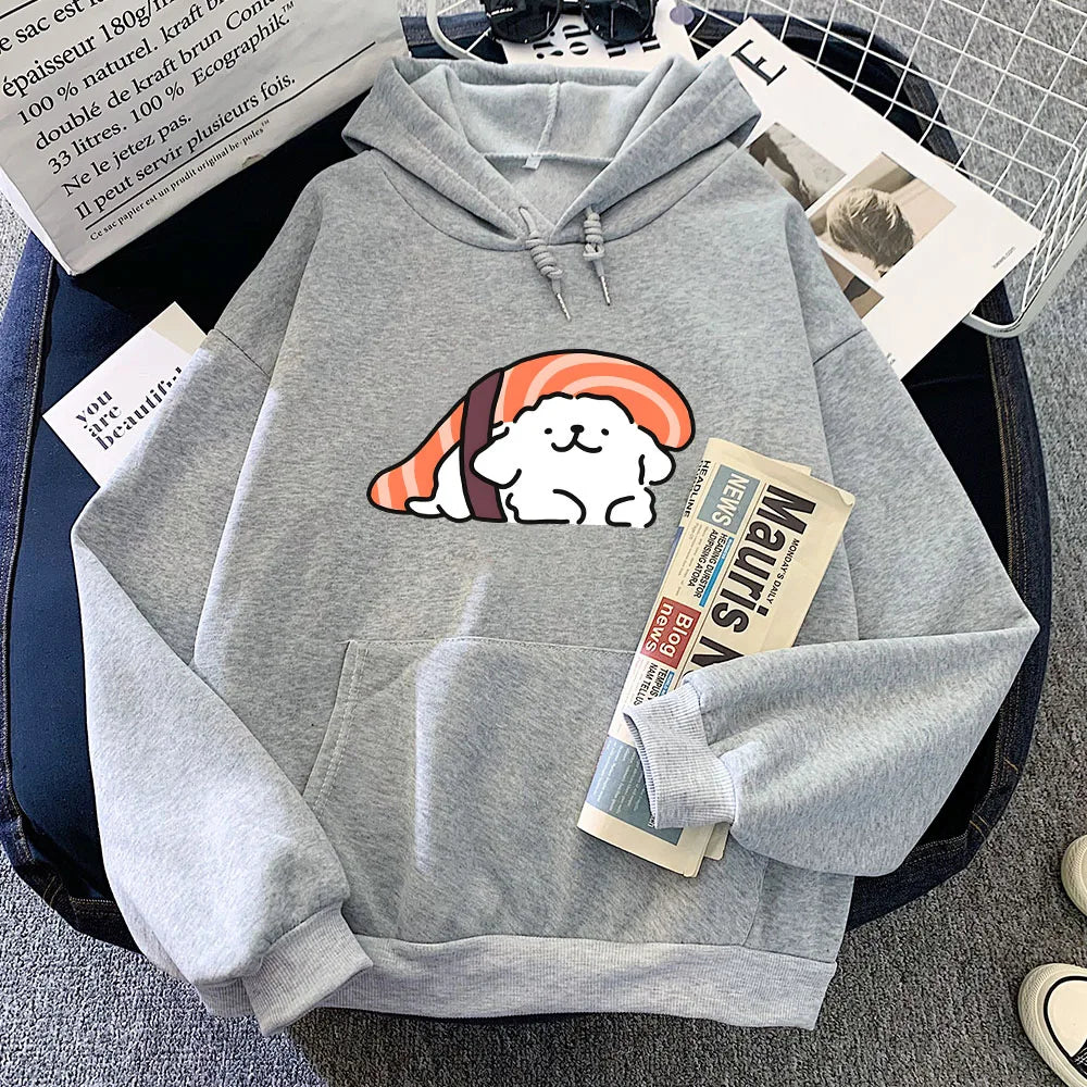 Nigiri Sushi Luckie the Dog Unisex Hoodie - Image 5
