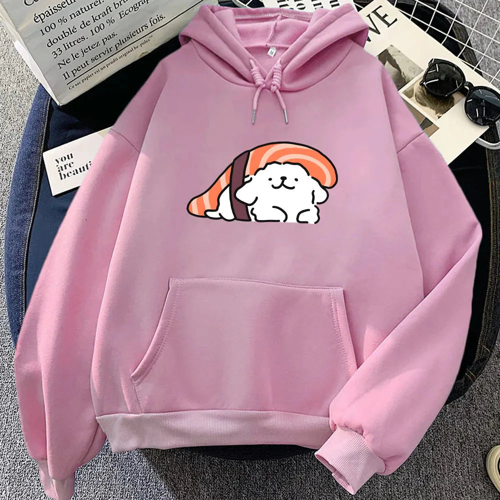Nigiri Sushi Luckie the Dog Unisex Hoodie - Image 6