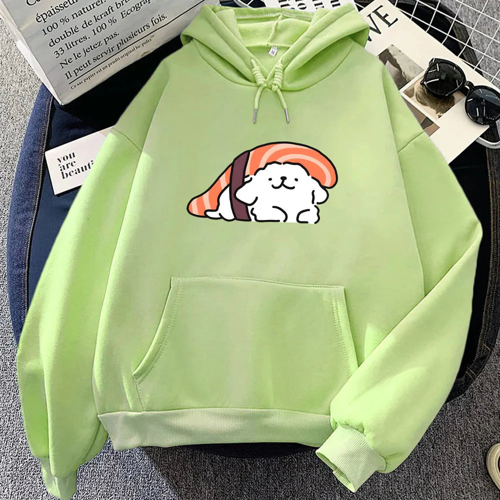 Nigiri Sushi Luckie the Dog Unisex Hoodie - Image 7
