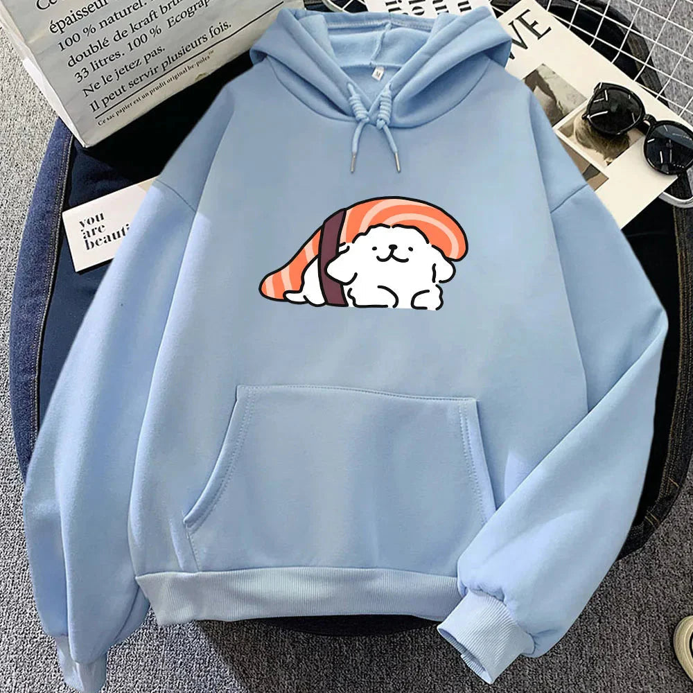 Nigiri Sushi Luckie the Dog Unisex Hoodie - Image 8