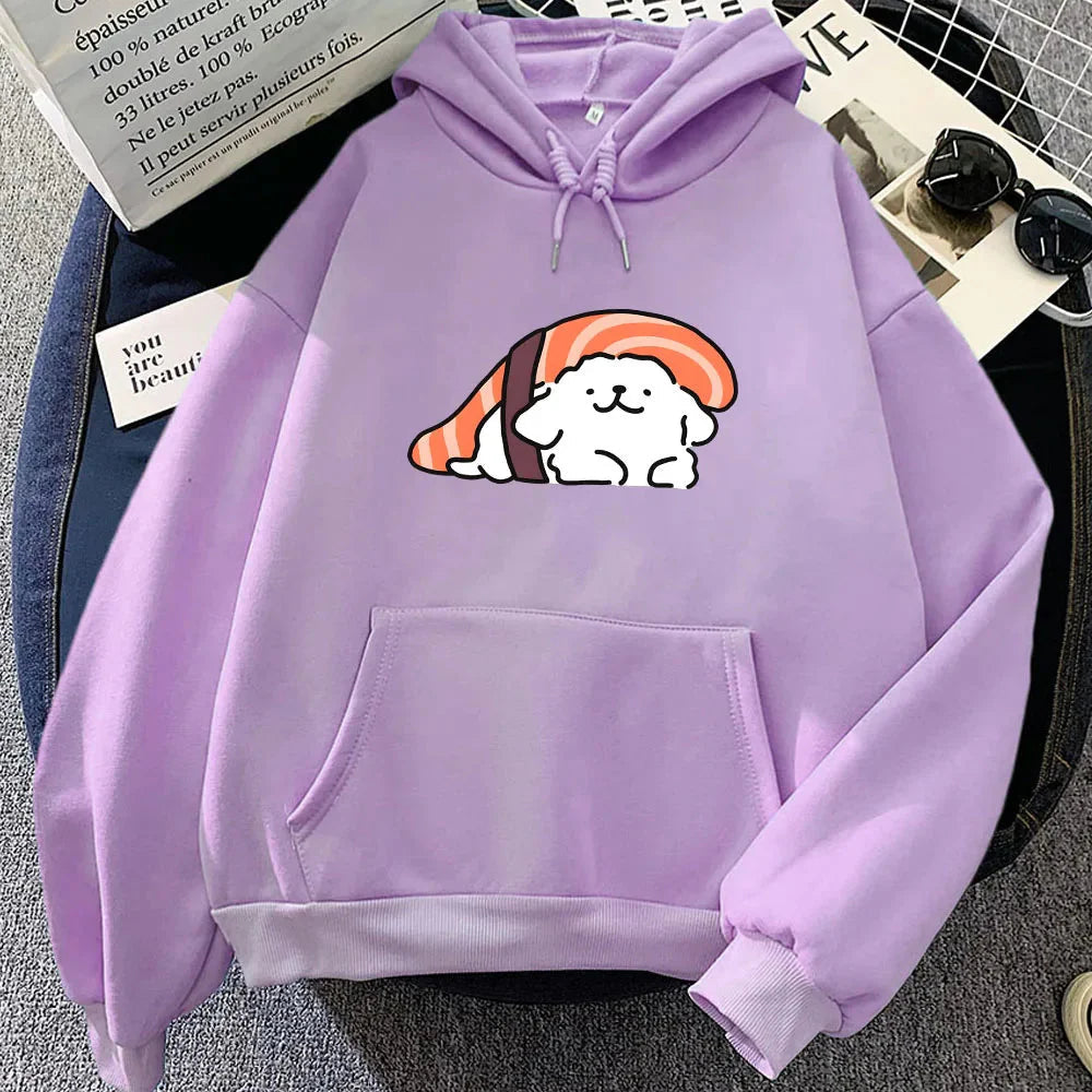 Nigiri Sushi Luckie the Dog Unisex Hoodie - Image 9