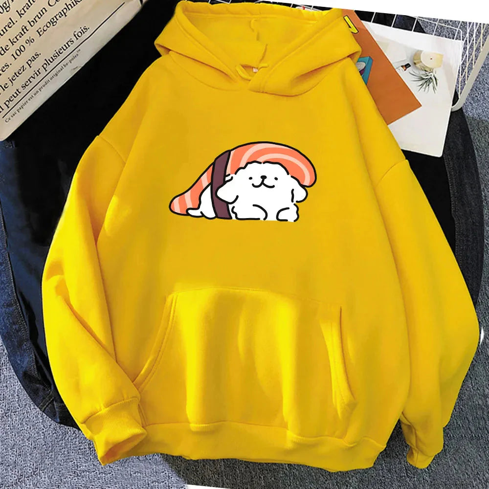 Nigiri Sushi Luckie the Dog Unisex Hoodie - Image 10