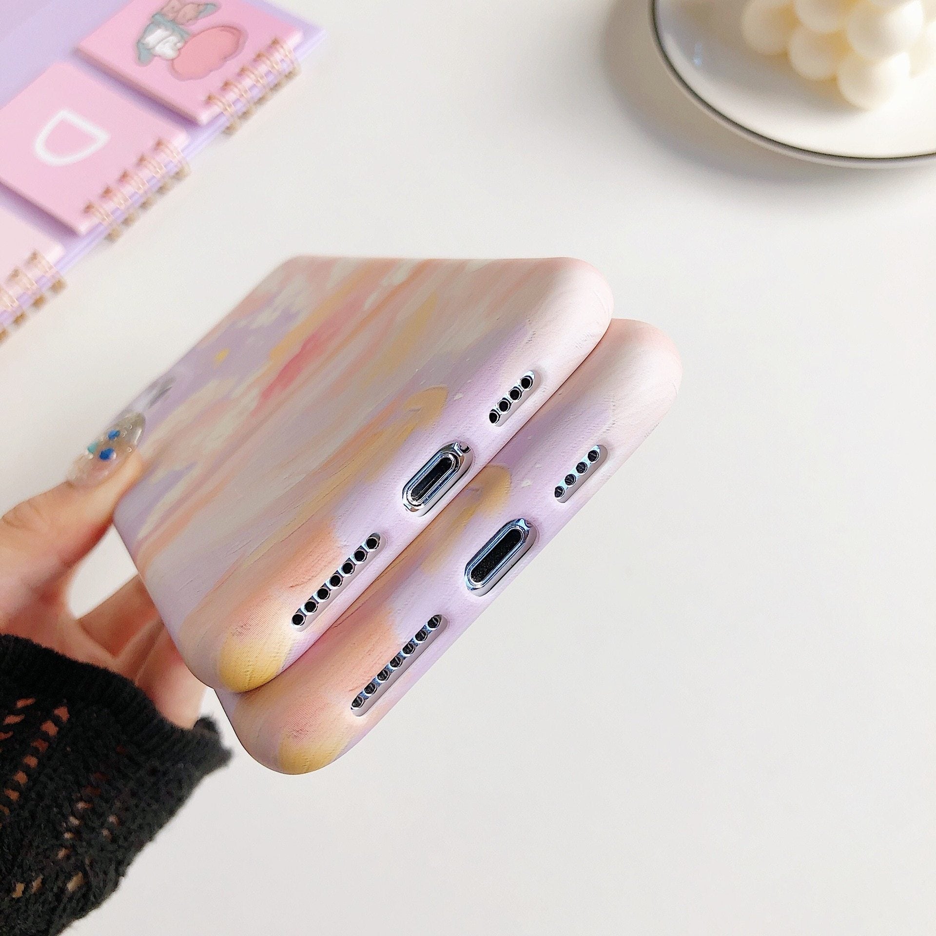 Nostalgic Lilac Dreamy Clouds iPhone Case