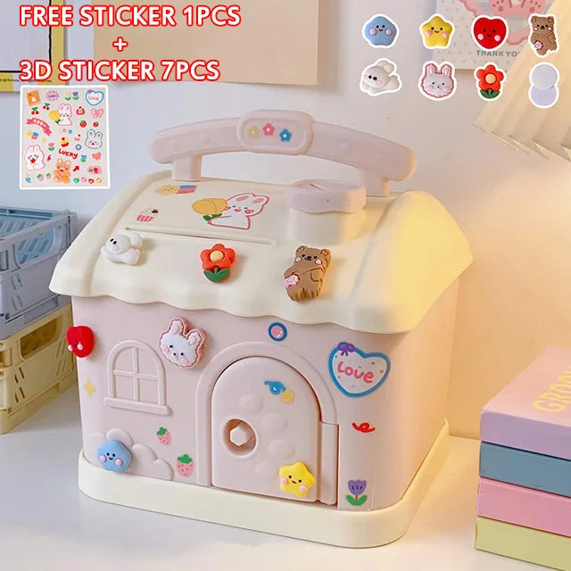Pastel Cloud House Piggy Bank - Image 7