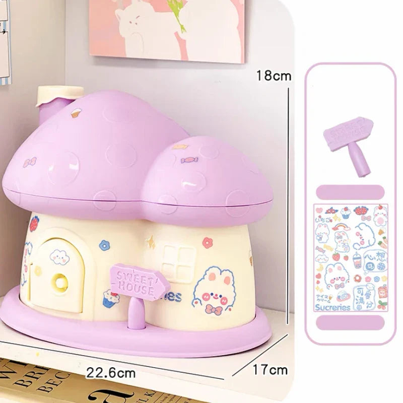 Pastel Mushroom House Piggy Bank - Image 3