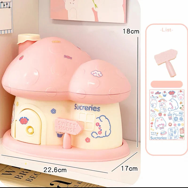 Pastel Mushroom House Piggy Bank - Image 2