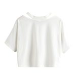 Pink Anime Girl Print V-neck Crop Top Tee