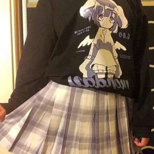 Purple Anime Angel Women's Sweatshirt