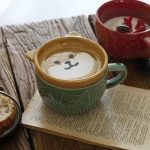 Shiba and Panda Mug with Coaster