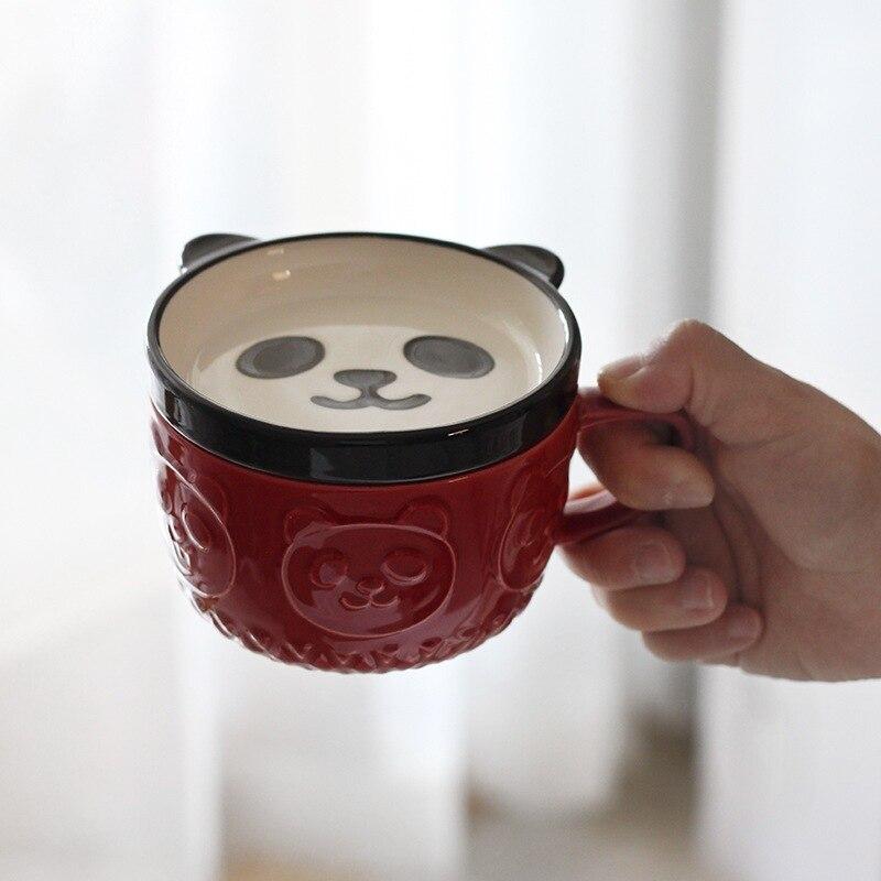 Shiba and Panda Mug with Coaster - Image 3