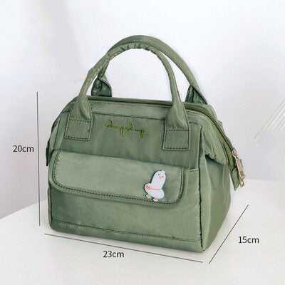 Simple Pink Blue Green Waterproof Lunch Bag - Image 4