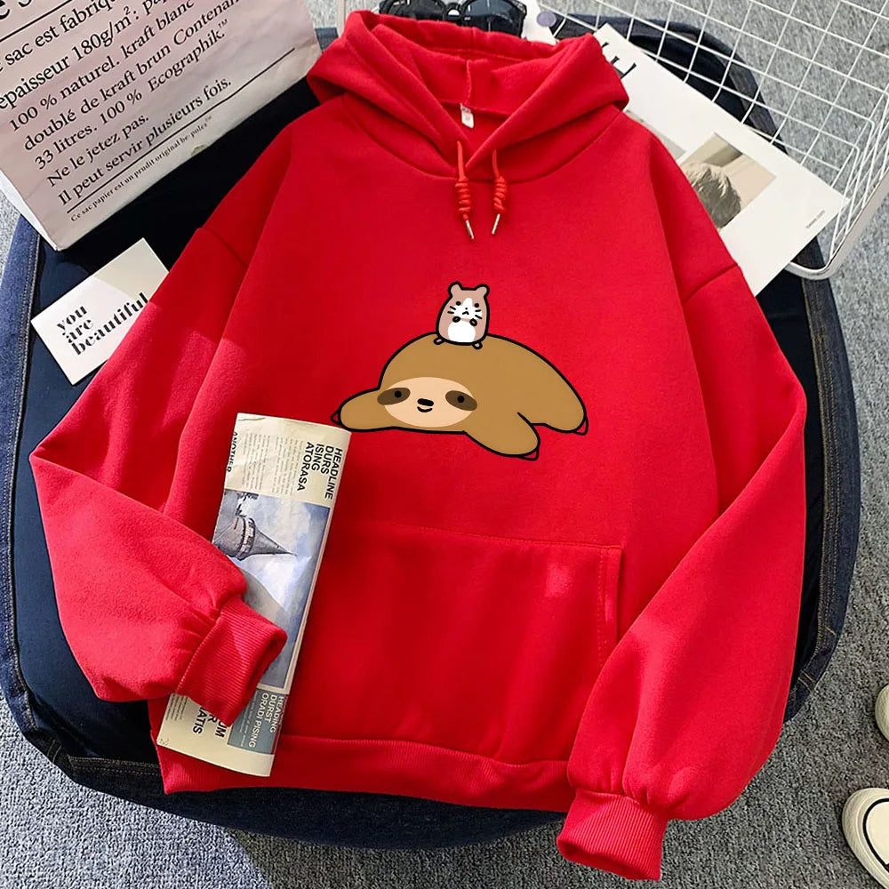 Sloth & Hamster Besties Unisex Hoodie - Image 12