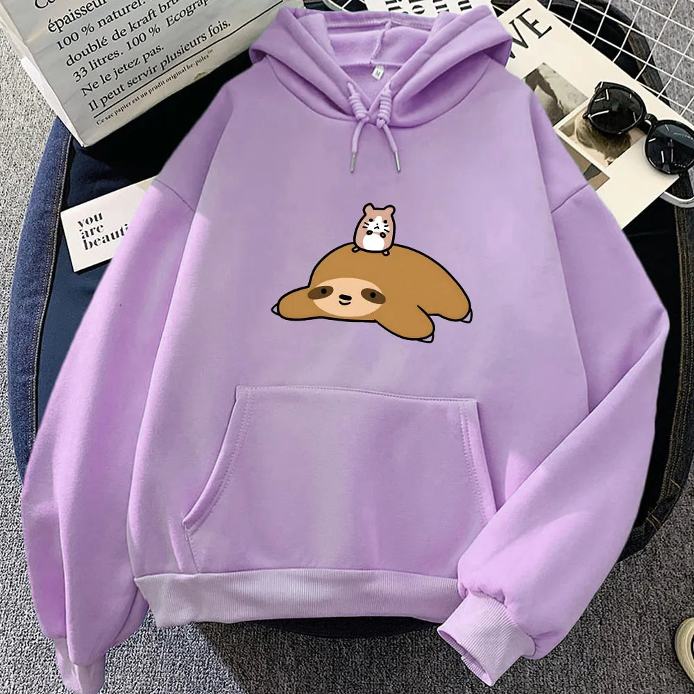 Sloth & Hamster Besties Unisex Hoodie - Image 3