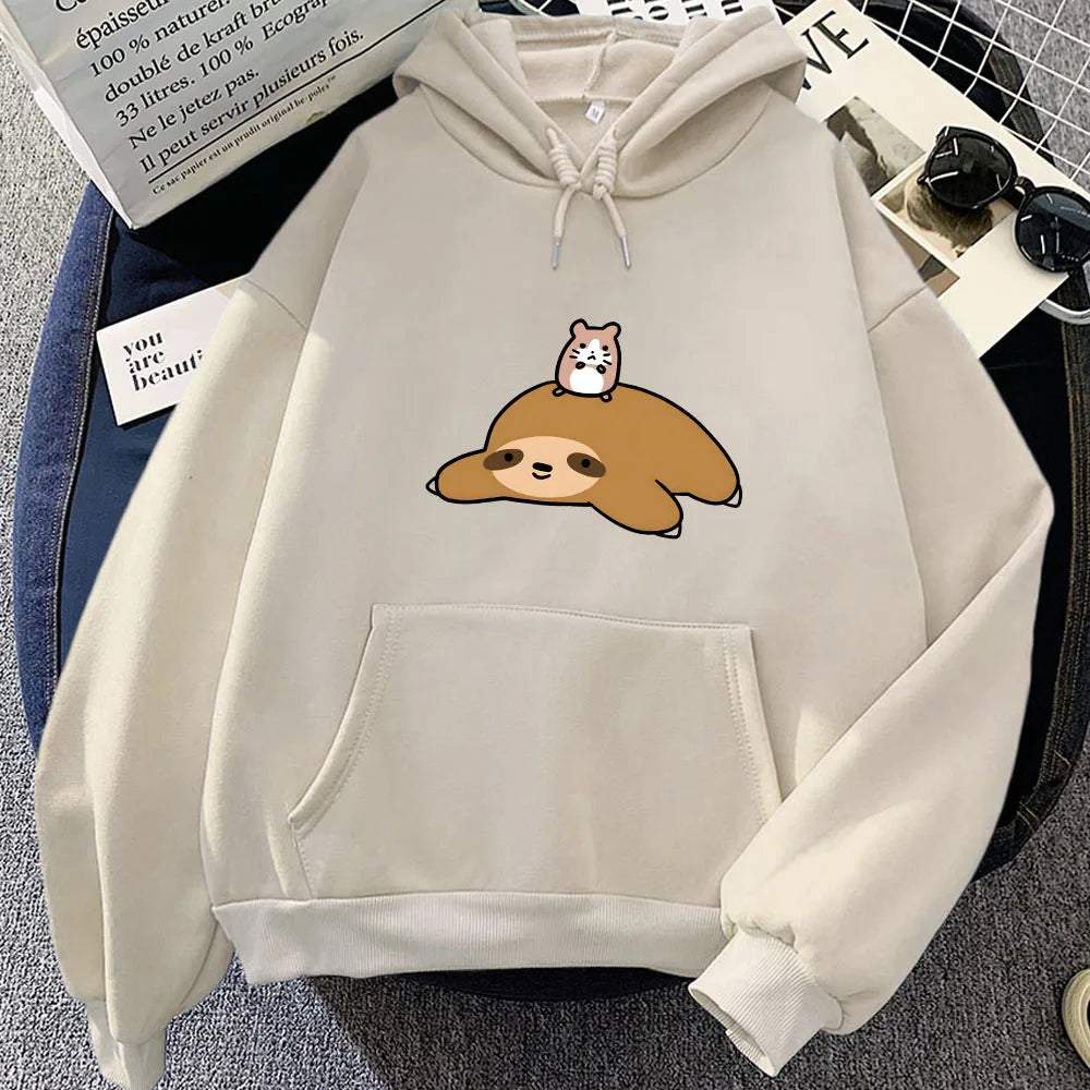 Sloth & Hamster Besties Unisex Hoodie - Image 4